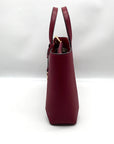 Michael Kors Red Saffiano Leather Medium Sallie Satchel Bag