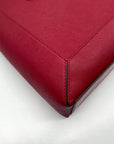 Michael Kors Red Saffiano Leather Medium Sallie Satchel Bag