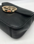 Michael Kors Black Pebbled Leather Fulton Crossbody Bag