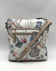 Giani Bernini Cream Floral And Sea Signature Faux Leather Crossbody