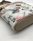 Giani Bernini Cream Floral And Sea Signature Faux Leather Crossbody