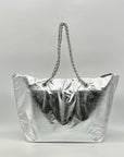 Tory Burch Ella Metallic Nylon Tote Bag
