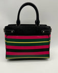 Kate Spade Multicolor Faux Leather Striped Medium Satchel Bag