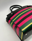 Kate Spade Multicolor Faux Leather Striped Medium Satchel Bag