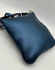 Coach Blue Pebbled Leather Swagger Crossbody Bag