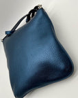 Coach Blue Pebbled Leather Swagger Crossbody Bag