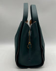American Leather Dark Teal Pebbled Leather Convertible Crossbody