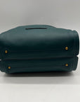American Leather Dark Teal Pebbled Leather Convertible Crossbody