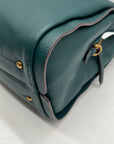 American Leather Dark Teal Pebbled Leather Convertible Crossbody
