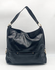 Michael Kors Black Patent Leather Austin Slouchy Bag