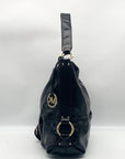 Michael Kors Black Patent Leather Austin Slouchy Bag