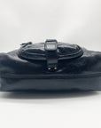 Michael Kors Black Patent Leather Austin Slouchy Bag