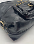 Michael Kors Black Patent Leather Austin Slouchy Bag