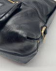 Michael Kors Black Patent Leather Austin Slouchy Bag