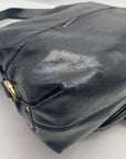 Michael Kors Black Patent Leather Austin Slouchy Bag