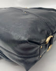 Michael Kors Black Patent Leather Austin Slouchy Bag