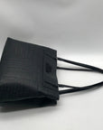 Steve Madden Black Faux Leather Tote Bag
