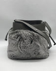 Kate Spade Gray Leather And Fur Marti Crossbody Bag