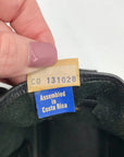 Dooney & Bourke Black Leather P212 Buckle Convertible Satchel Bag