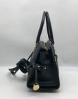 Dooney & Bourke Black Leather P212 Buckle Convertible Satchel Bag
