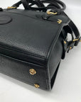 Dooney & Bourke Black Leather P212 Buckle Convertible Satchel Bag