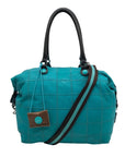 Gabs Turquoise Leather Large Convertible Shopping Tote Bag