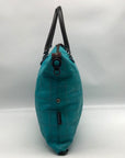 Gabs Turquoise Leather Large Convertible Shopping Tote Bag