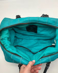 Gabs Turquoise Leather Large Convertible Shopping Tote Bag