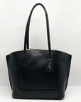 Kate Spade Black Crossgrain Leather Suite Work Tote Bag