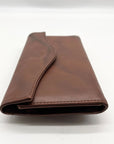 Julia Buxton Brown Leather Heiress Checkbook Wallet