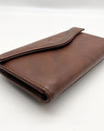 Julia Buxton Brown Leather Heiress Checkbook Wallet