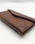 Julia Buxton Brown Leather Heiress Checkbook Wallet