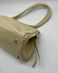 Staud Maude Beige Leather Shoulder Bag