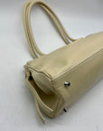 Staud Maude Beige Leather Shoulder Bag