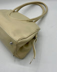 Staud Maude Beige Leather Shoulder Bag