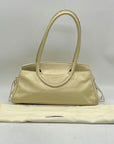 Staud Maude Beige Leather Shoulder Bag