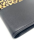Michael Kors Black Leather Jet Set Double Zip Wristlet