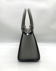 Michael Kors Grey Saffiano Selma Medium Convertible Satchel