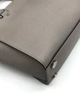 Michael Kors Grey Saffiano Selma Medium Convertible Satchel