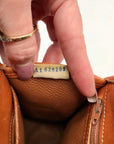 Dooney & Bourke British Tan Pebbled Grain Leather Vintage All Weather Crossbody Bag