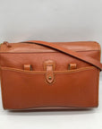 Dooney & Bourke British Tan Pebbled Grain Leather Vintage All Weather Crossbody Bag