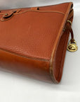 Dooney & Bourke British Tan Pebbled Grain Leather Vintage All Weather Crossbody Bag
