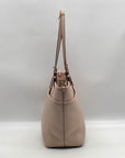 Michael Kors Light Pink Pebbled Leather Winston Top Zip Pocket Tote