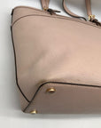 Michael Kors Light Pink Pebbled Leather Winston Top Zip Pocket Tote