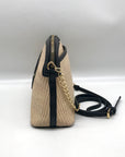 Nanette Lepore Black & Neutral Thea Straw Dome Crossbody & Wallet