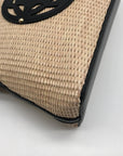 Nanette Lepore Black & Neutral Thea Straw Dome Crossbody & Wallet