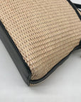 Nanette Lepore Black & Neutral Thea Straw Dome Crossbody & Wallet