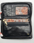 Hobo Black Patent Leather Galaxy Wristlet