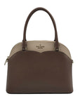 Kate Spade Beige Saffiano Leather Payton Dome Convertible Satchel