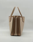 Michael Kors Beige Pebbled Leather Mercer Tote